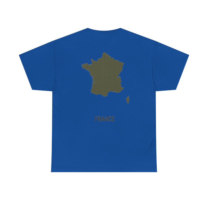 France Map T‑Shirt — Minimal Grunge Outline Tee