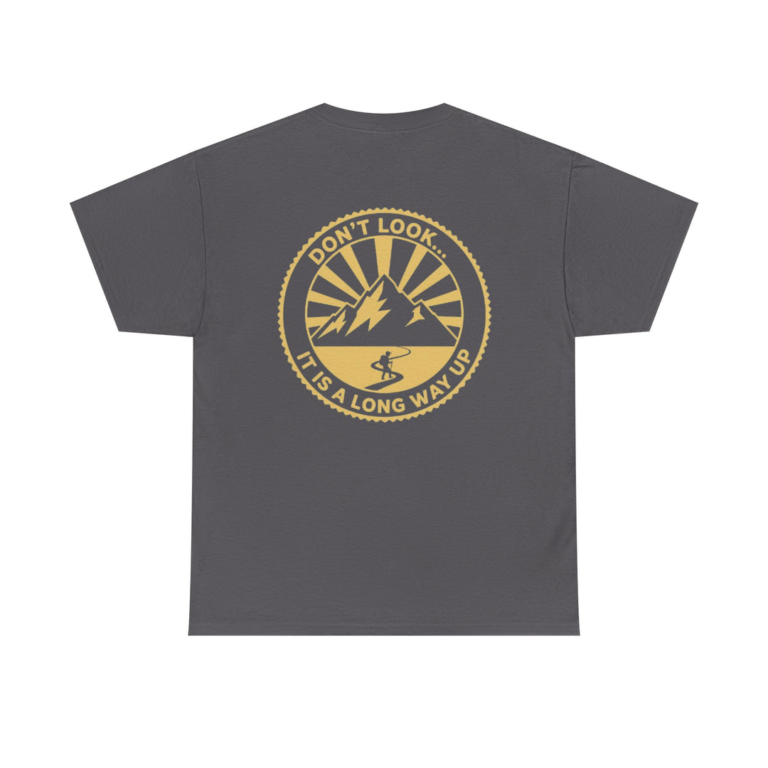 Gallus Mountain Logo Tee — “Don’t Look Back” Adventure Graphic T‑Shirt