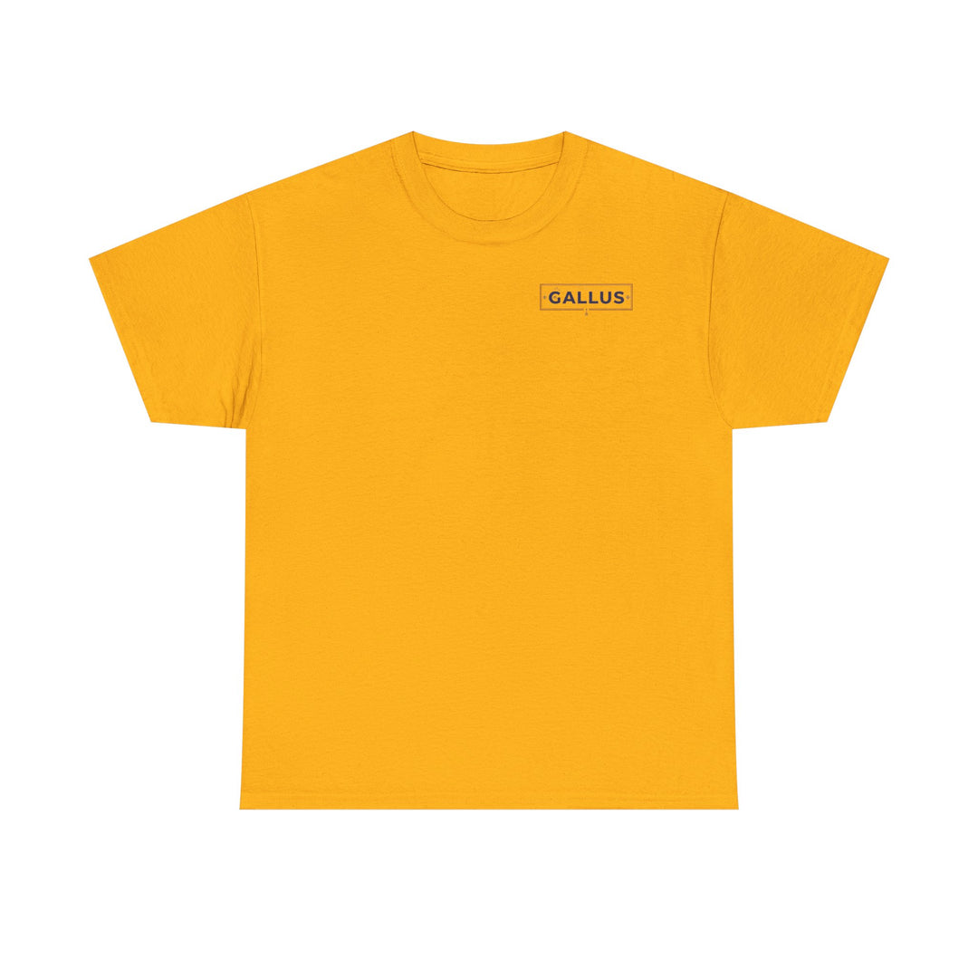 Gallus Logo T-Shirt — Minimal Retro Chest &amp; Back Graphic Tee