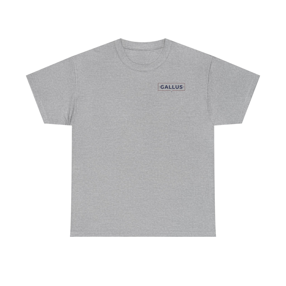 Gallus Logo T-Shirt — Minimal Retro Chest &amp; Back Graphic Tee
