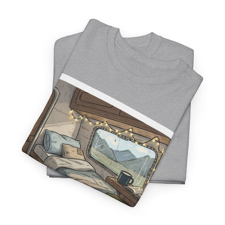 Retro Van Life Interior Graphic T-Shirt - Cozy Camper Van Aesthetic Tee