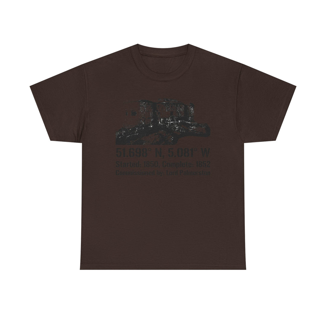 Stack Rock Fort T‑Shirt — Coastal Landmark Graphic Tee