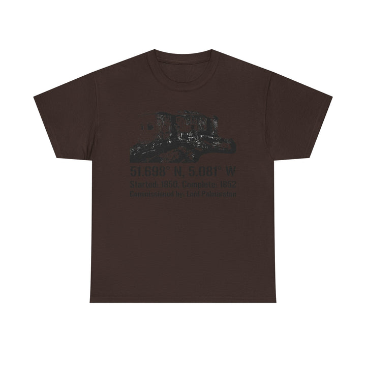 Stack Rock Fort T‑Shirt — Coastal Landmark Graphic Tee