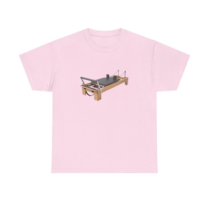 Pilates Reformer Tee – soft, breathable cotton designed for Pilates sessions. Comfortable, flexible, and perfect for reformer workouts or casual wear.