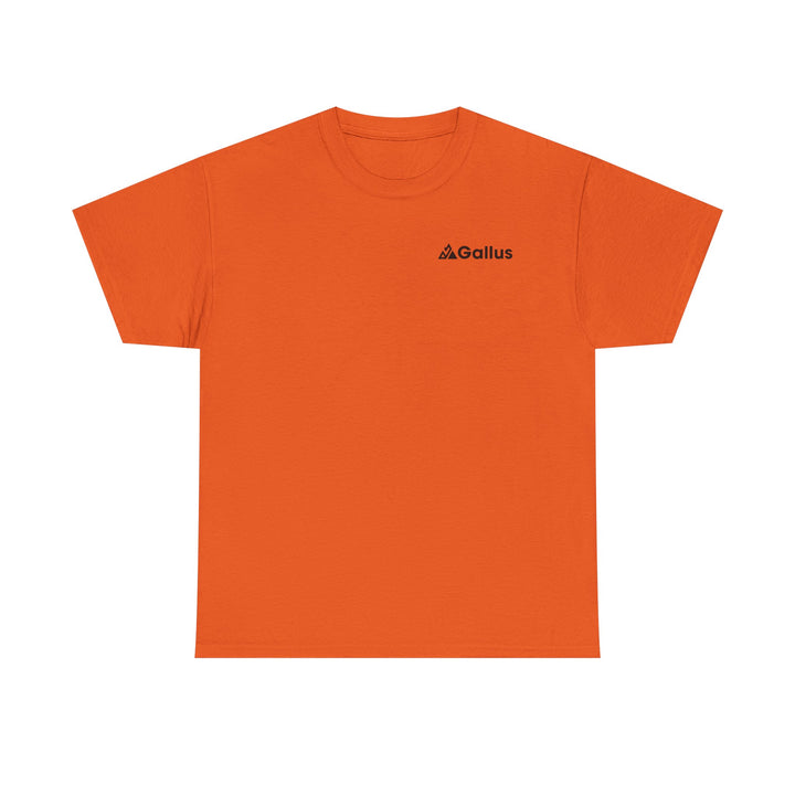 Mountain Sunset Graphic Tee — Vintage Nature Poster Back Print