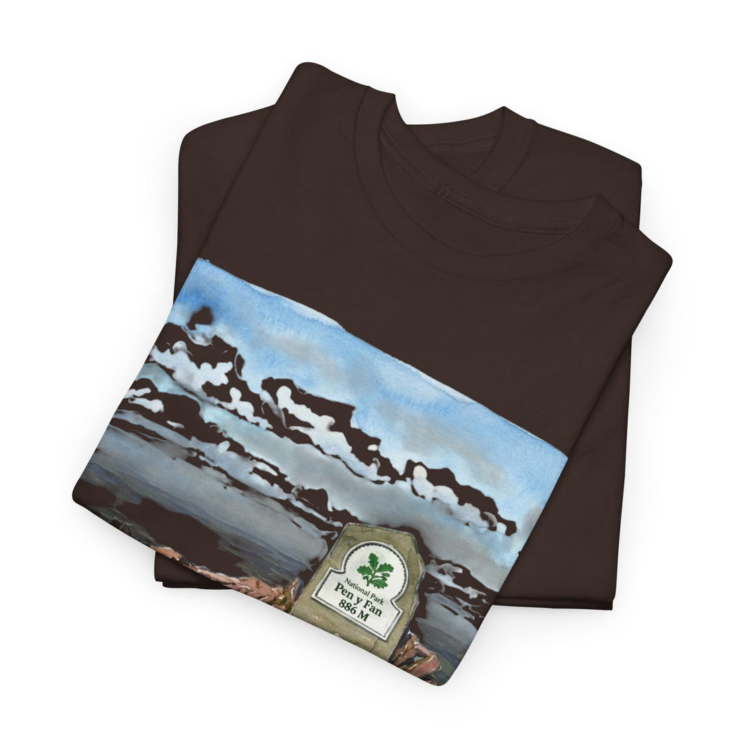 Pen y Fan Landscape T‑Shirt — Wales Mountain Hiking Souvenir Tee