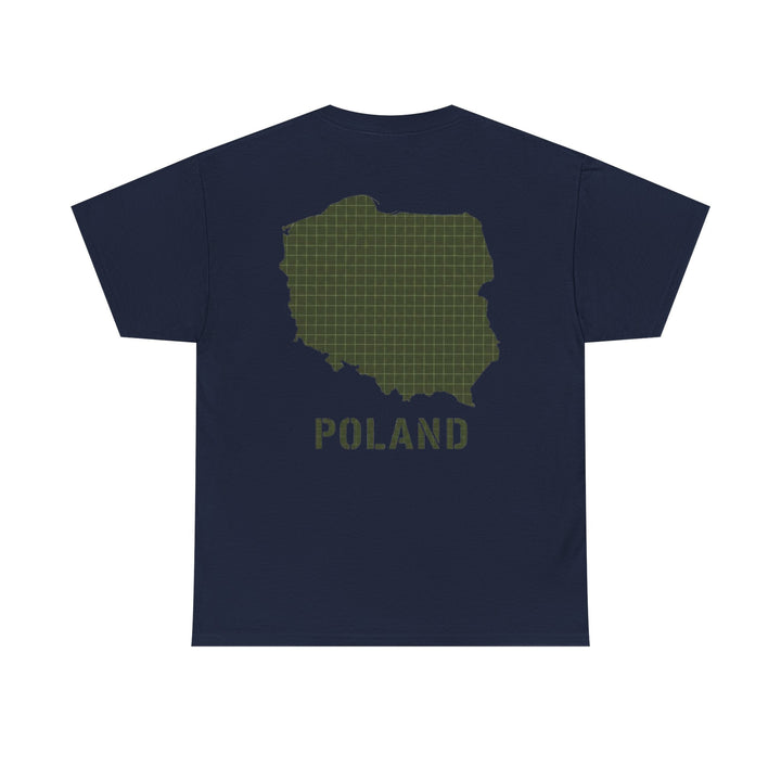 Poland Map Tee — Military Grid Map Graphic T-Shirt