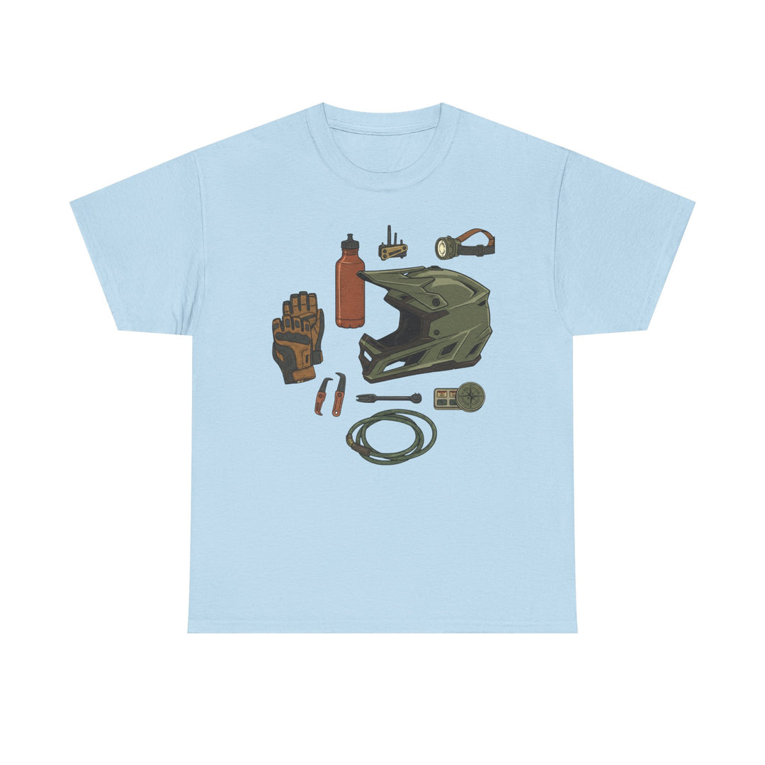 MTB Gear Layout T-Shirt — Mountain Bike Essentials Tee