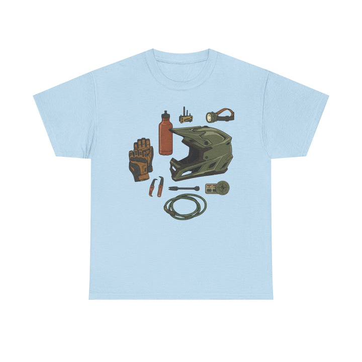 MTB Gear Layout T-Shirt — Mountain Bike Essentials Tee