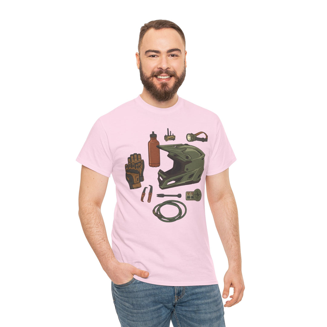 MTB Gear Layout T-Shirt — Mountain Bike Essentials Tee