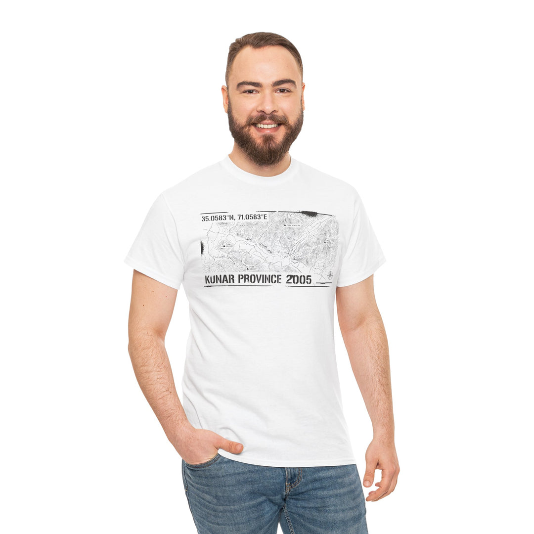 Kunar Province 2005 Map T-Shirt - Afghanistan Military Heritage Graphic Tee