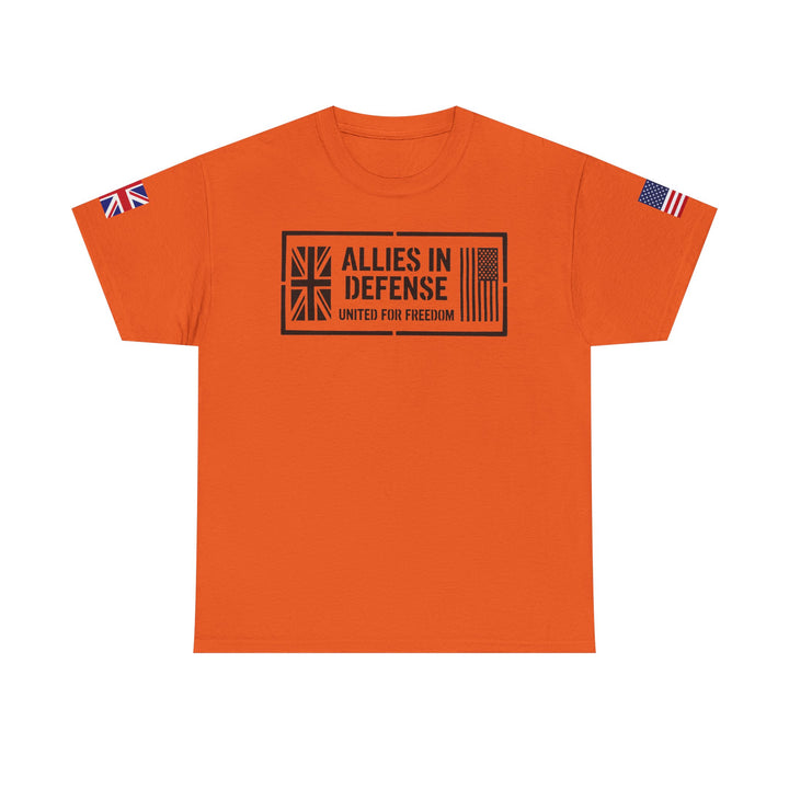 UK &amp; US Allies Defence Veteran Tee — Flags on Sleeves