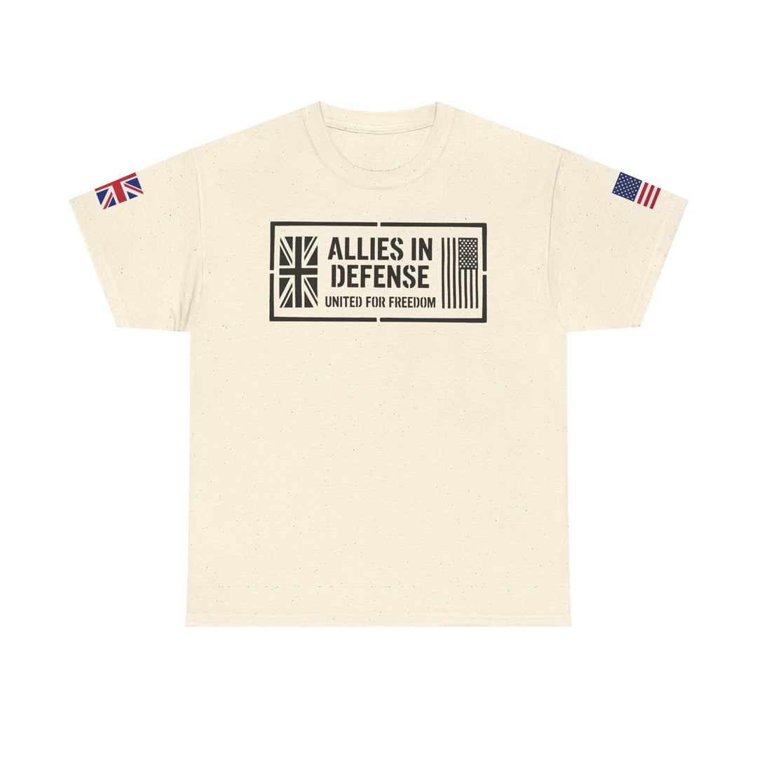 UK &amp; US Allies Defence Veteran Tee — Flags on Sleeves