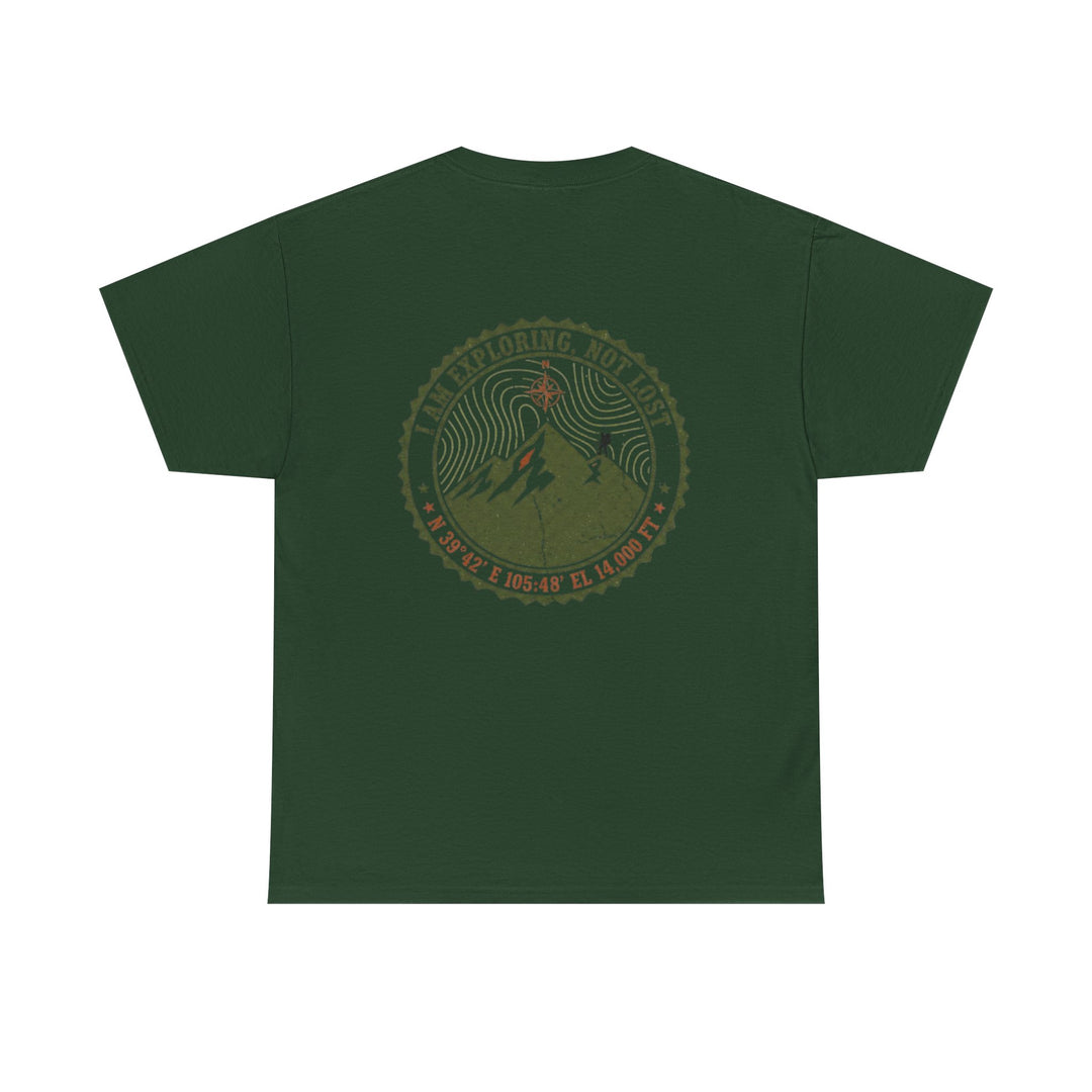 Adventure Logo Tee — "GALLUS" Mountain Badge Shirt (Exploring Not Lost)