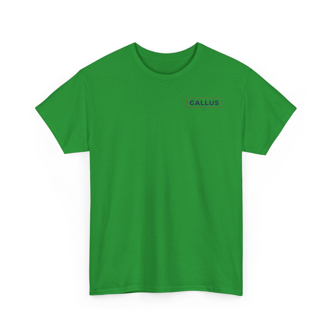 Gallus Logo T-Shirt — Minimal Retro Chest &amp; Back Graphic Tee