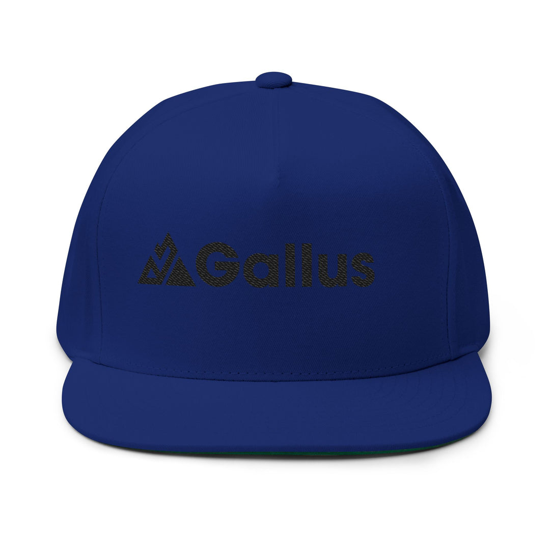 Flat Bill Cap - Embroidered "GALLUS" Retro Patch Snapback