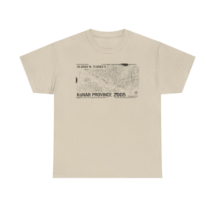 Kunar Province 2005 Map T-Shirt - Afghanistan Military Heritage Graphic Tee