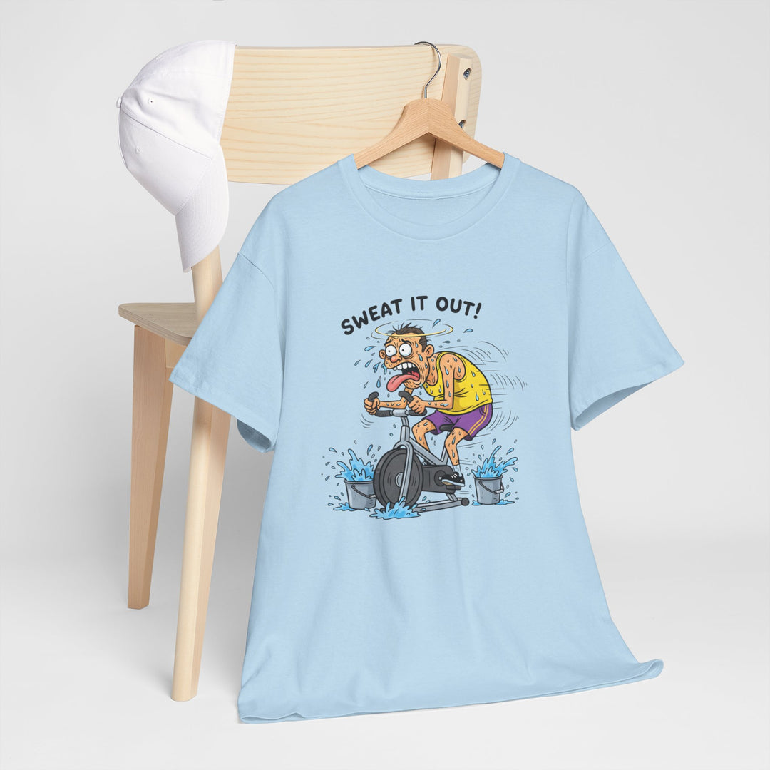 Stay laughing while cycling with the Funny Spin Bike T-Shirt. Comfortable cotton with a witty design, ideal for spin sessions and gym workouts.