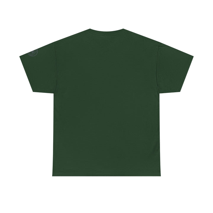 Green Surf Trip Gear T-shirt by S&amp;W Gallus, plain design with short sleeves, displayed on a white background.