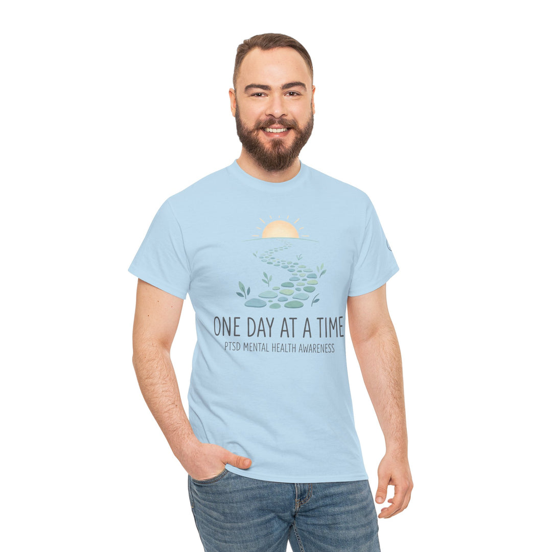 Light blue t-shirt with &