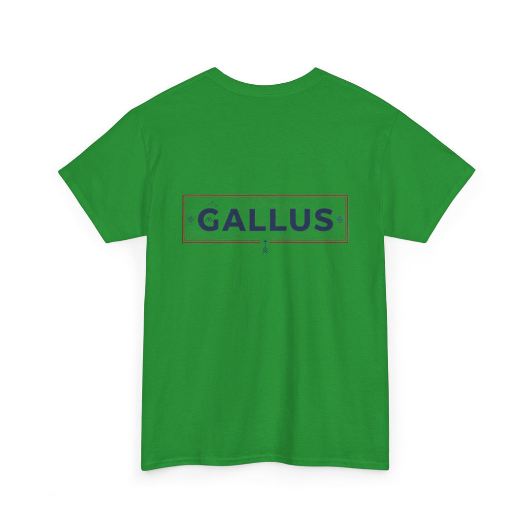 Gallus Logo T-Shirt — Minimal Retro Chest &amp; Back Graphic Tee