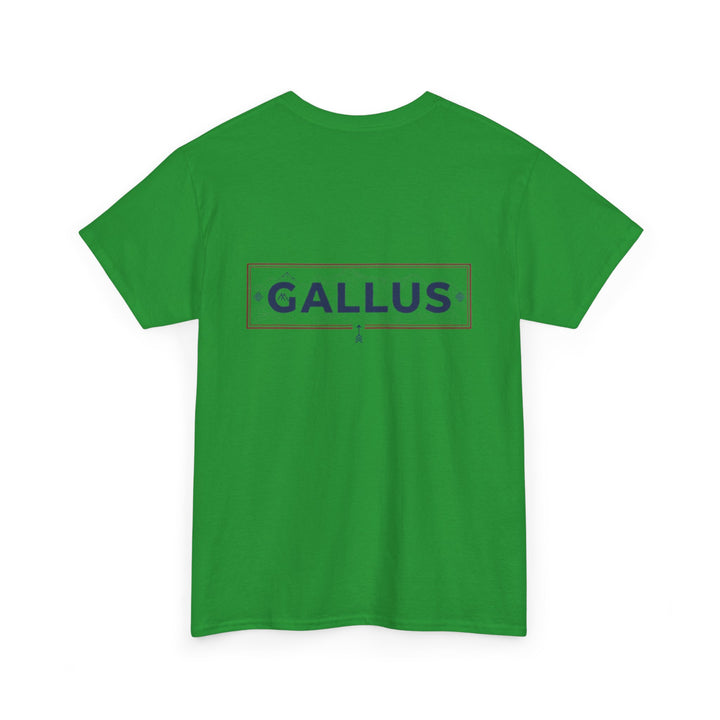 Gallus Logo T-Shirt — Minimal Retro Chest &amp; Back Graphic Tee