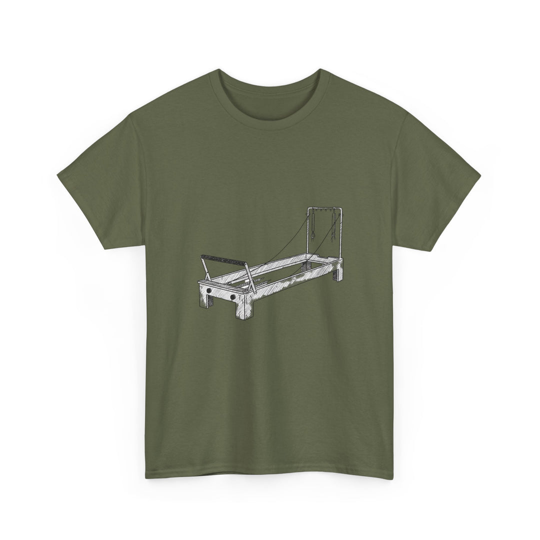 Pilates Reformer Tee – soft, breathable cotton designed for reformer Pilates. Comfortable, flexible, and perfect for studio workouts or casual wear.