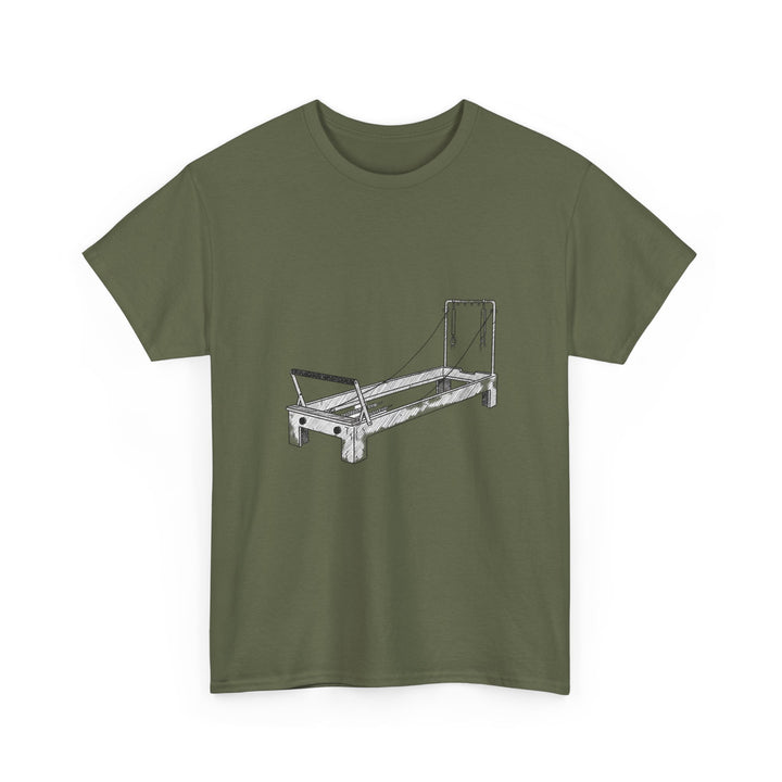 Pilates Reformer Tee – soft, breathable cotton designed for reformer Pilates. Comfortable, flexible, and perfect for studio workouts or casual wear.