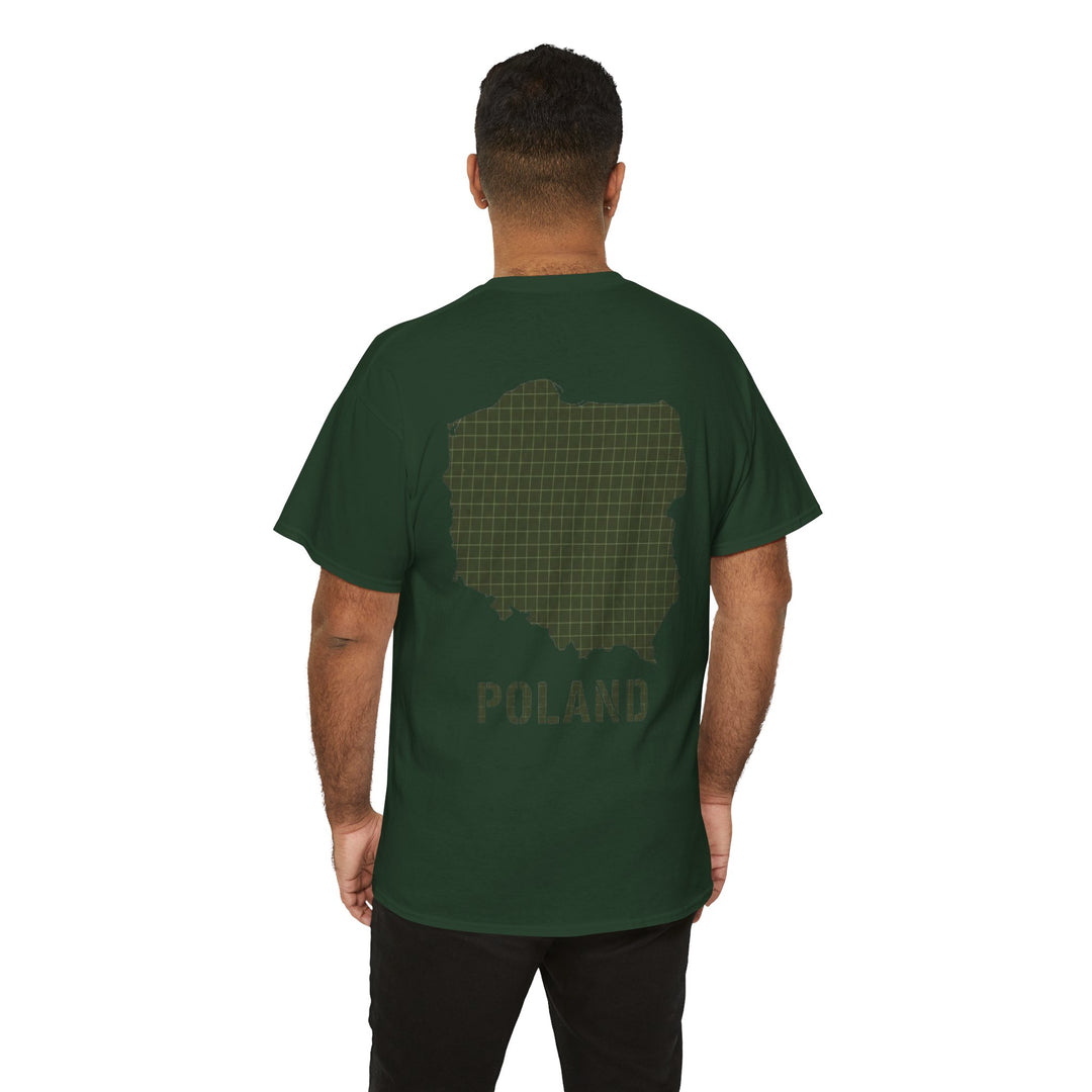 Poland Map Tee — Military Grid Map Graphic T-Shirt