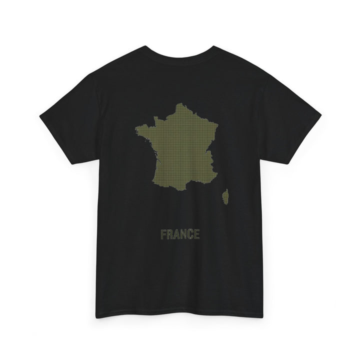 France Map T-Shirt — Minimalist Olive France Map Tee