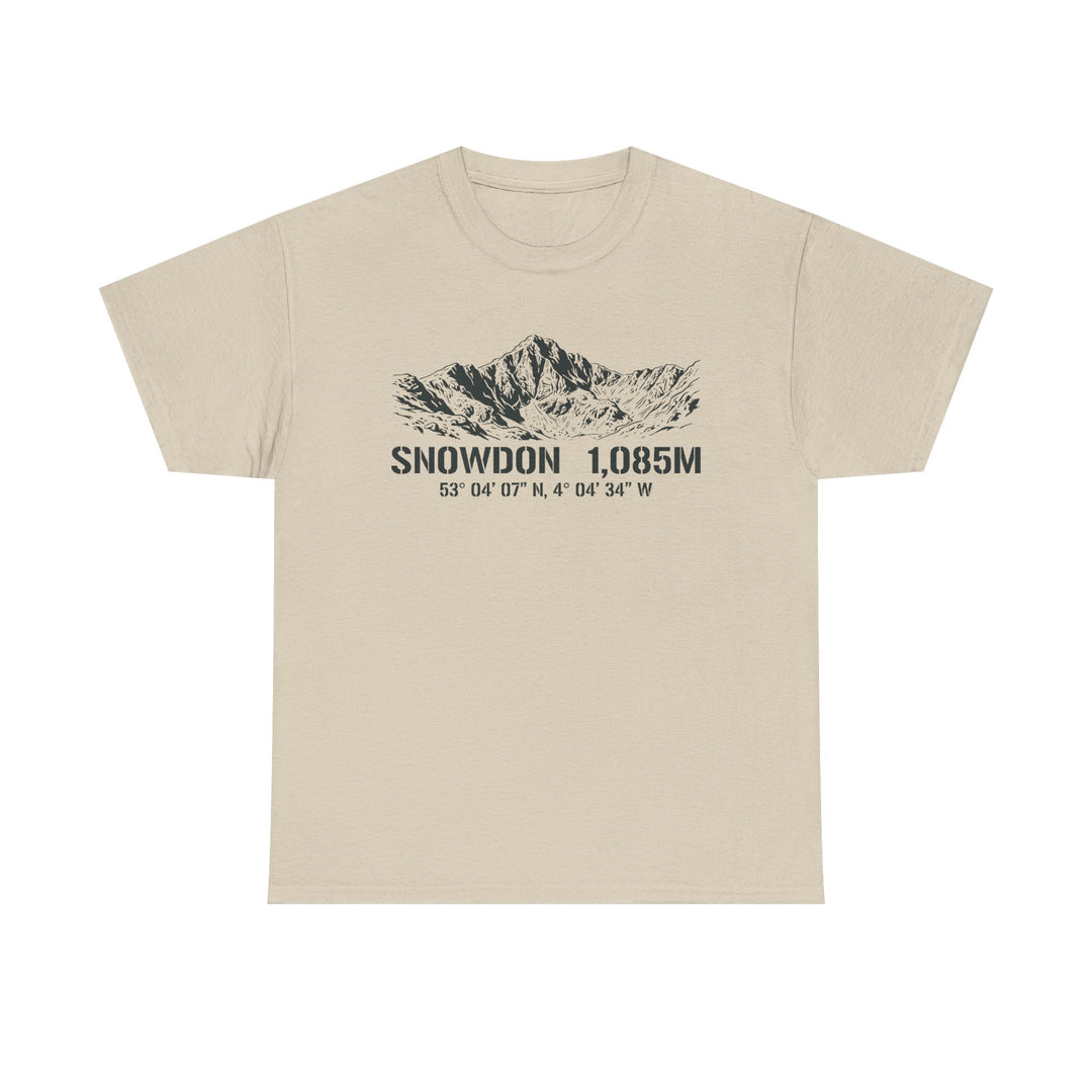 Snowdon 1,085M Mountain Tee with Coordinates