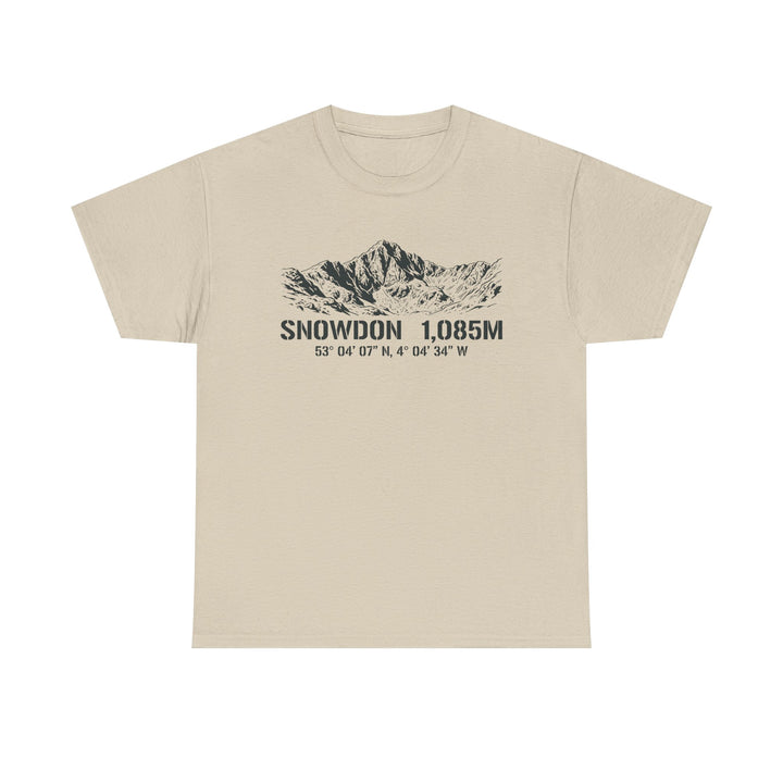 Snowdon 1,085M Mountain Tee with Coordinates