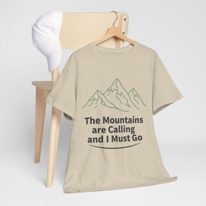 Retro Mountain Quote T-Shirt — Vintage Hiking &amp; Wild Camping Adventure Tee