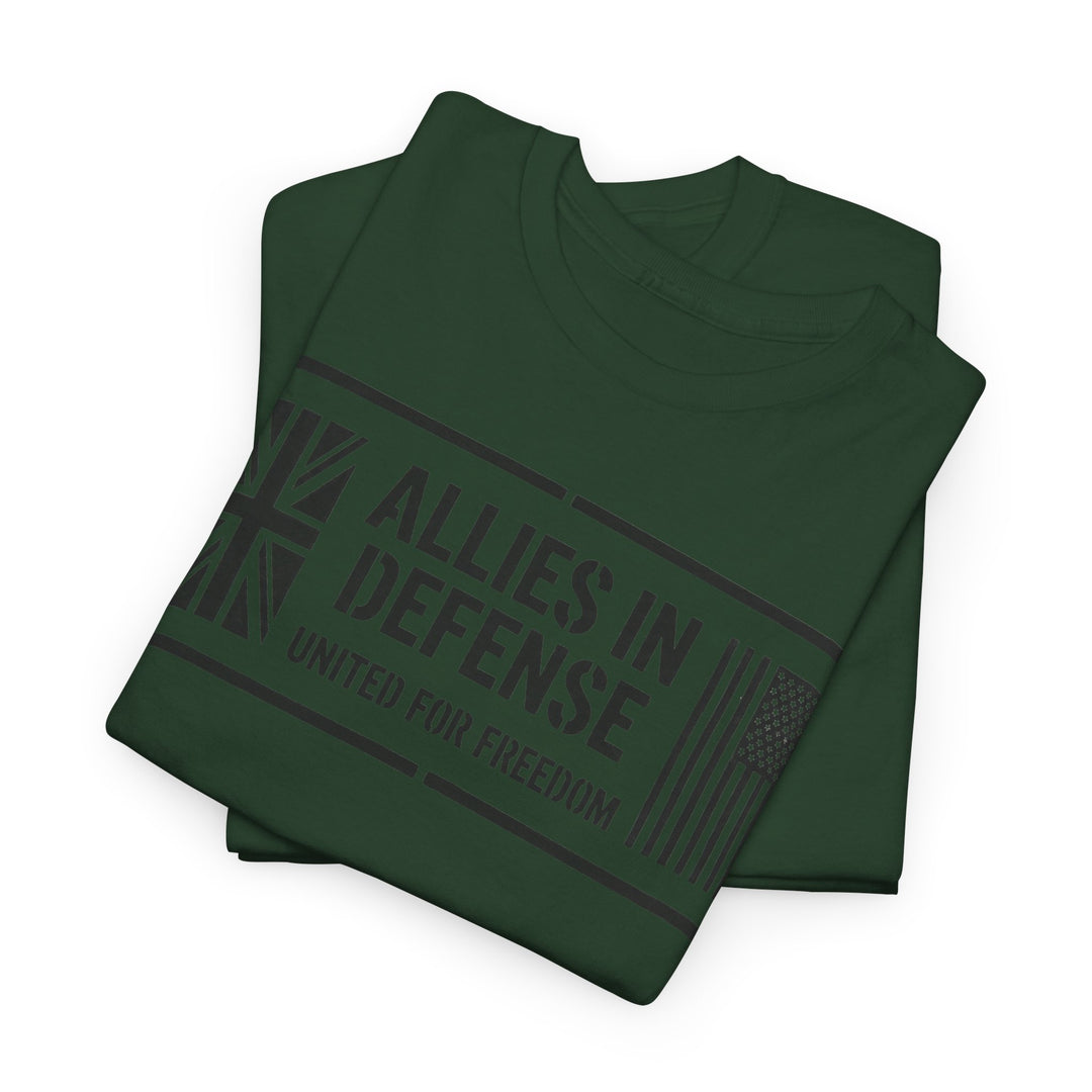 UK &amp; US Allies Defence Veteran Tee — Flags on Sleeves