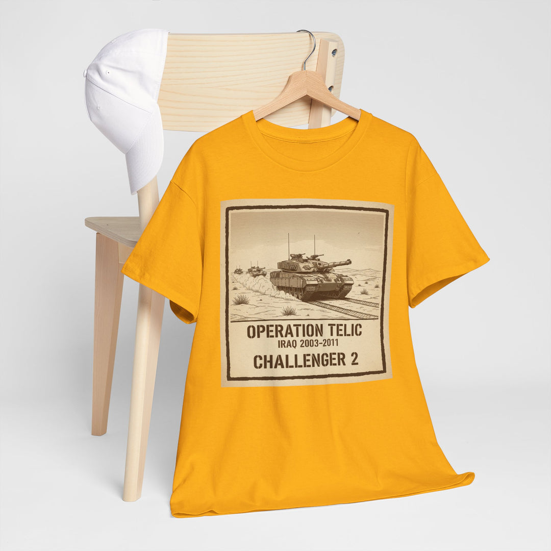 Challenger 2 Op Telic T-Shirt — Iraq 2003 Armoured Heritage Graphic