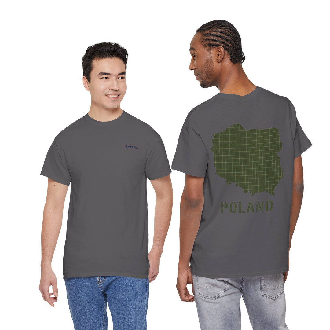 Poland Map Tee — Military Grid Map Graphic T-Shirt