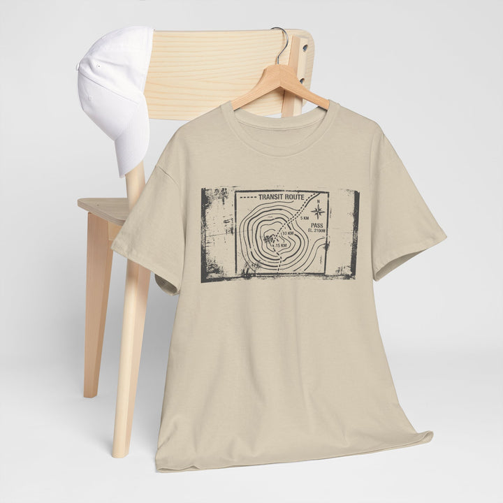 Retro Transit Route Adventure T-Shirt — Vintage Travel Map Graphic Tee