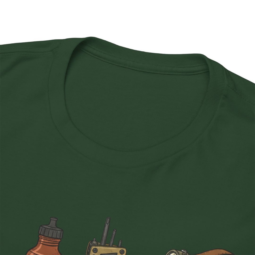 MTB Gear Layout T-Shirt — Mountain Bike Essentials Tee