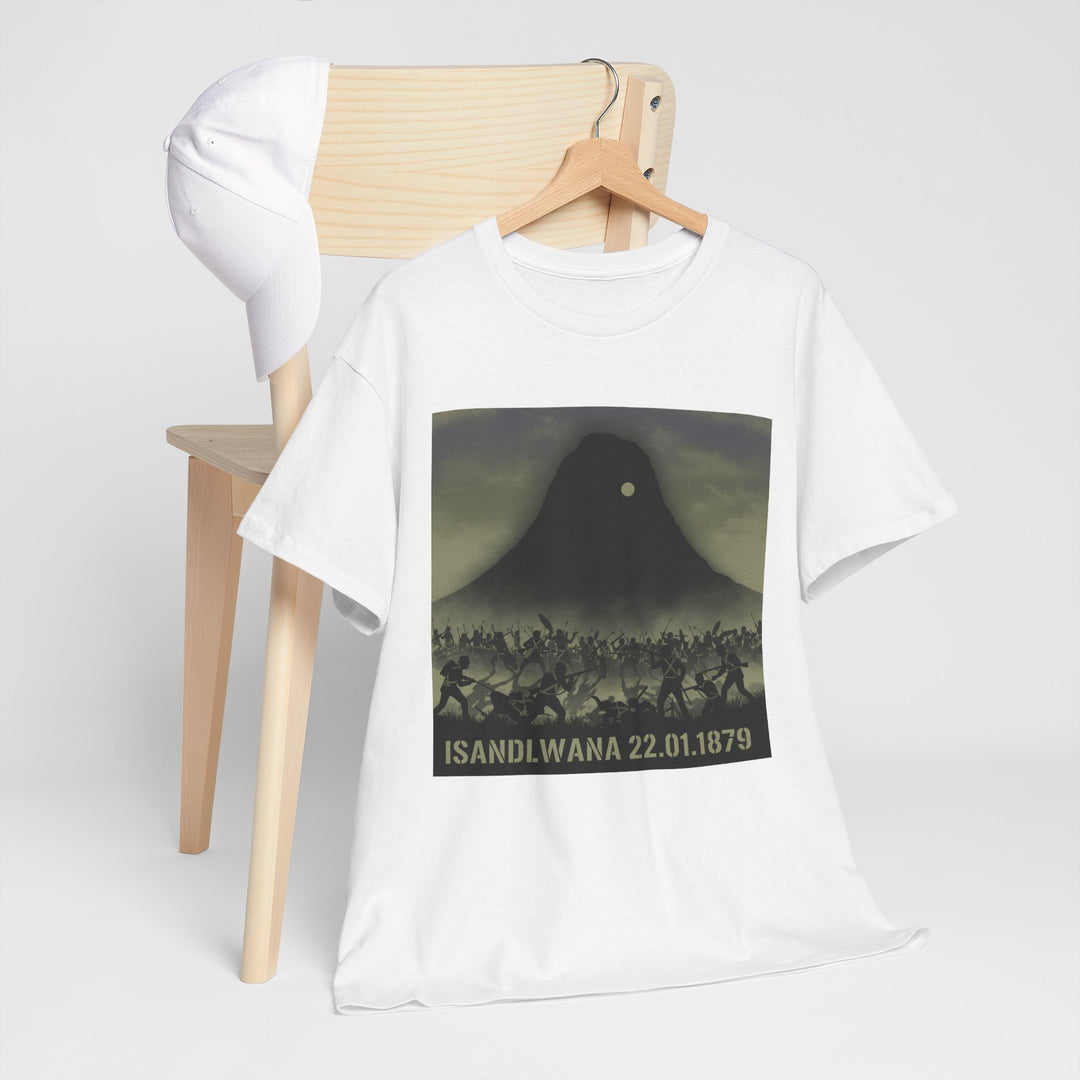 Isandlwana 22.01.1879 T-Shirt honouring the historic battle. A bold tribute tee inspired by Anglo-Zulu War heritage.
