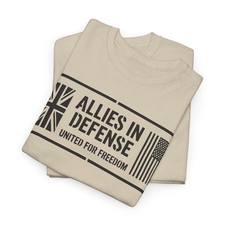 UK &amp; US Allies Defence Veteran Tee — Flags on Sleeves
