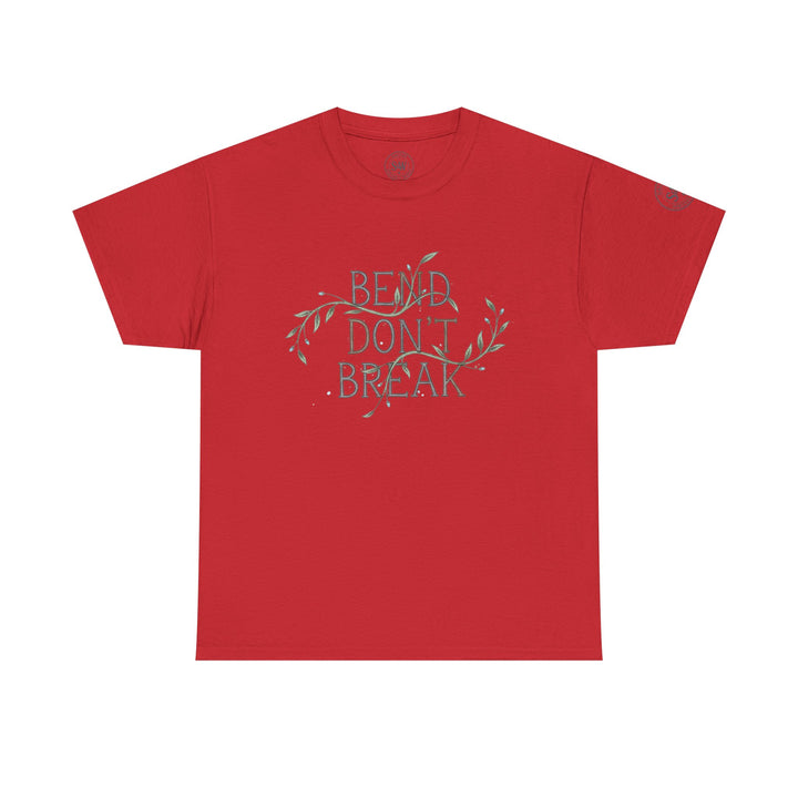 Red t-shirt from S&amp;W Gallus, featuring "Bend Don&