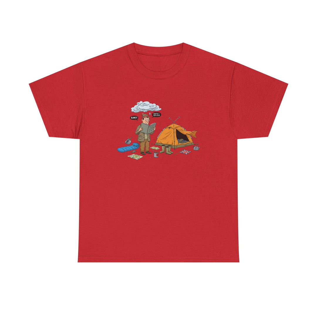 Retro Mountain Camping Graphic T-Shirt — Vintage Campfire Adventure Tee