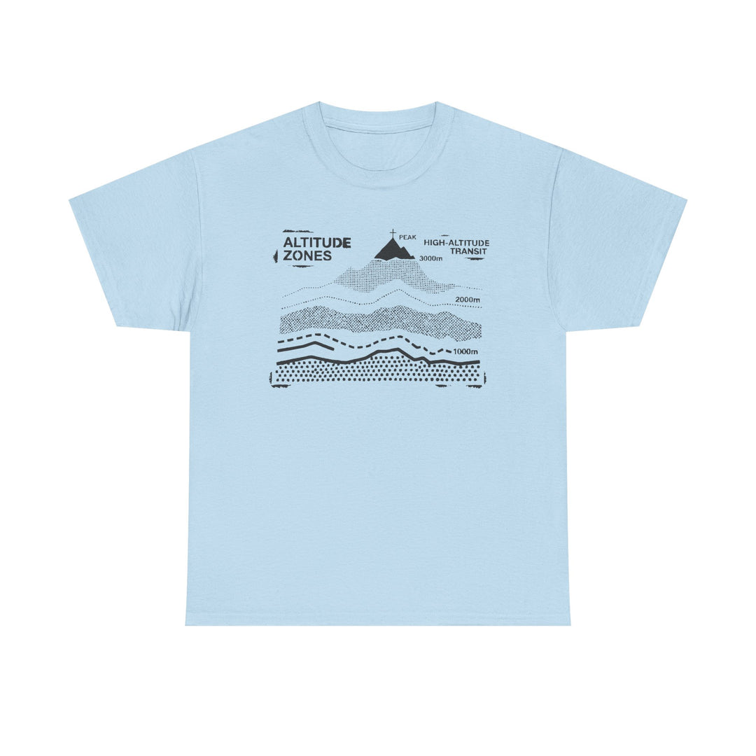 Retro Mountain Altitude Graphic T-Shirt — Vintage Topographic Hiking Tee