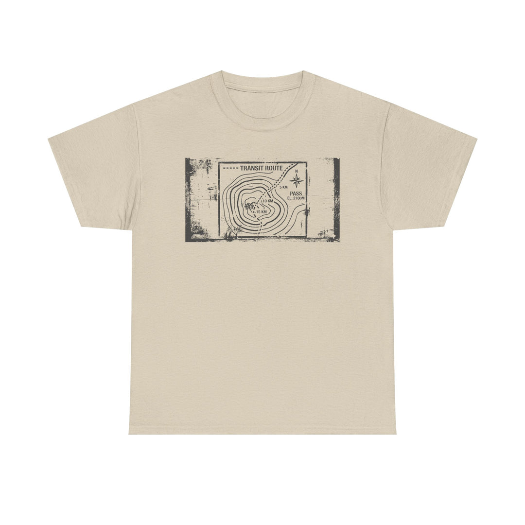 Retro Transit Route Adventure T-Shirt — Vintage Travel Map Graphic Tee