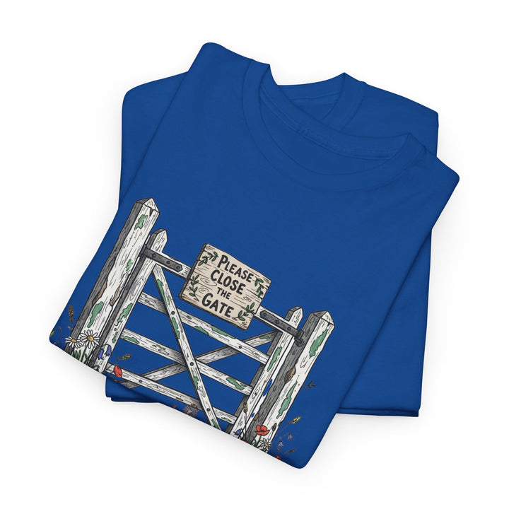 Close the Gate T-Shirt — Rural Discipline Heritage Graphic