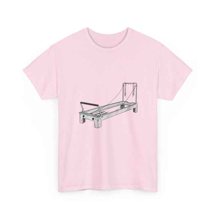 Pilates Reformer Tee – soft, breathable cotton designed for reformer Pilates. Comfortable, flexible, and perfect for studio workouts or casual wear.