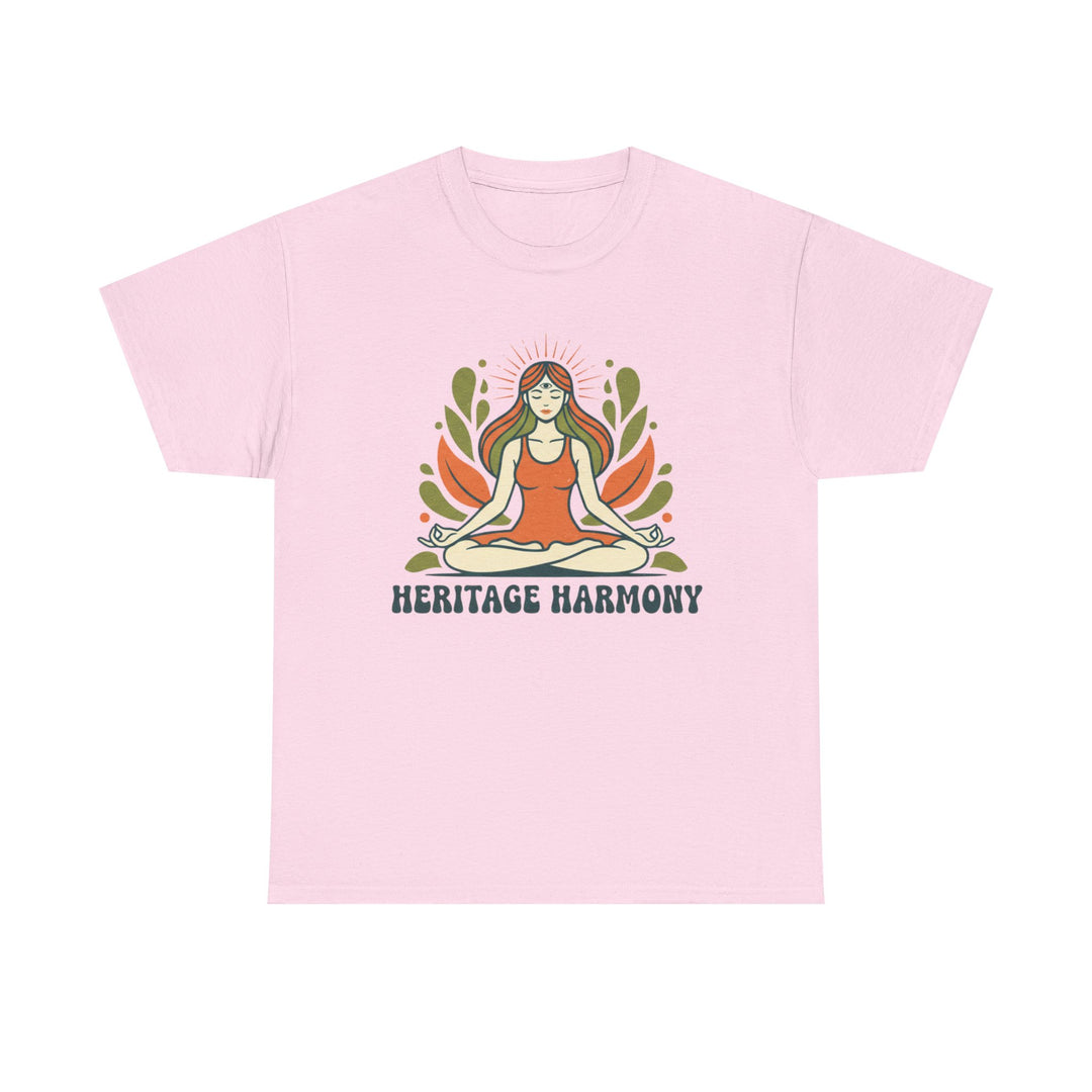 Yoga Meditation Tee – soft, breathable cotton designed for meditation and yoga practice. Comfortable, relaxed fit perfect for studio or casual wear.