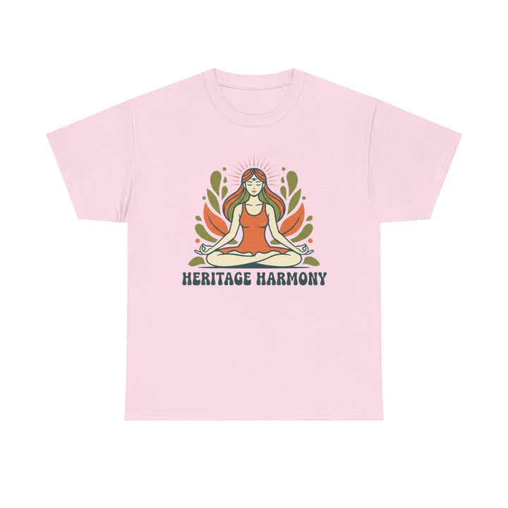 Yoga Meditation Tee – soft, breathable cotton designed for meditation and yoga practice. Comfortable, relaxed fit perfect for studio or casual wear.