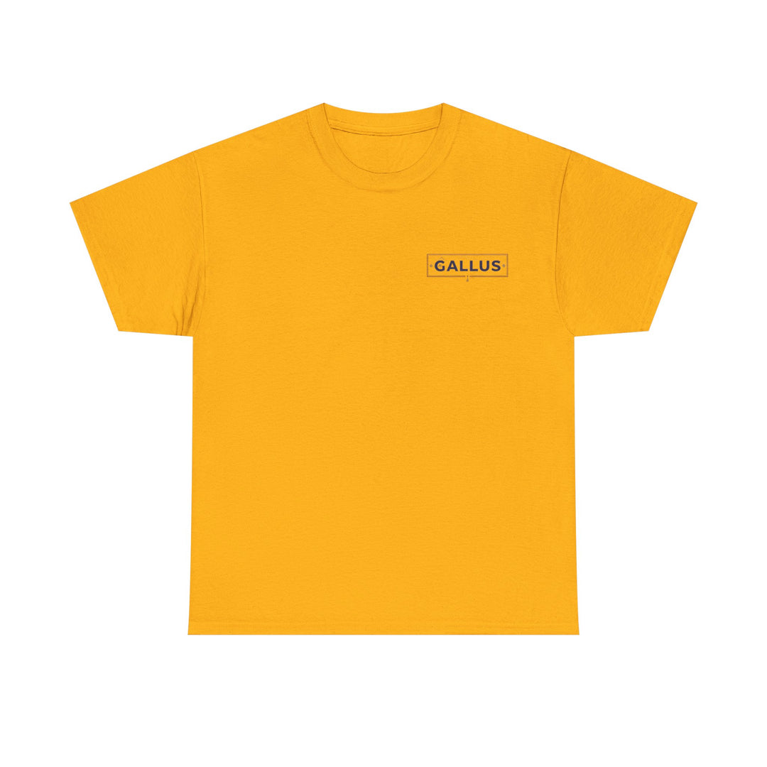 Gallus Logo Tee — Minimal Chest Patch White T-Shirt