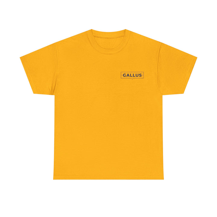 Gallus Logo Tee — Minimal Chest Patch White T-Shirt